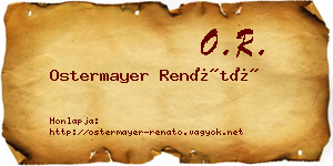 Ostermayer Renátó névjegykártya